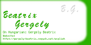 beatrix gergely business card